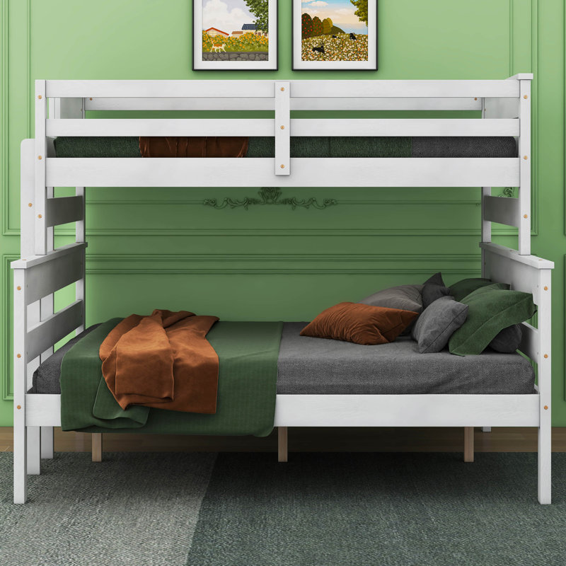 Jeann Kids Bunk Bed, Twin over Full, White