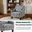 Fauteuil rembourré avec motif imprimé et têtes de clou-1242907582