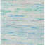 Tapis d'extérieur lavable abstrait bleu sarcelle et ivoire 3 pi x 5 pi