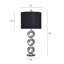 Lampe de table Poly - Argent infini - Abat-jour noir