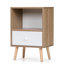 Table d'appoint de bureau moderne avec tiroir et tablette, style Mid-Century