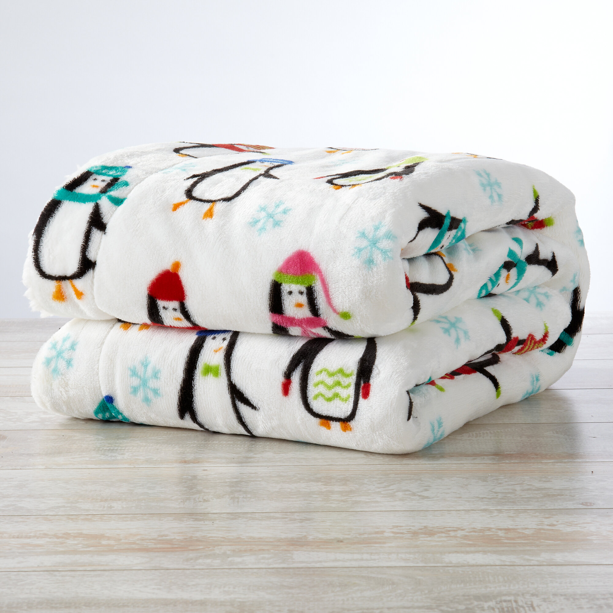 Printed sherpa outlet throw