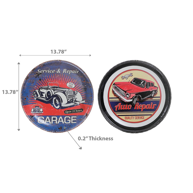 Plaque de garage en métal embossée