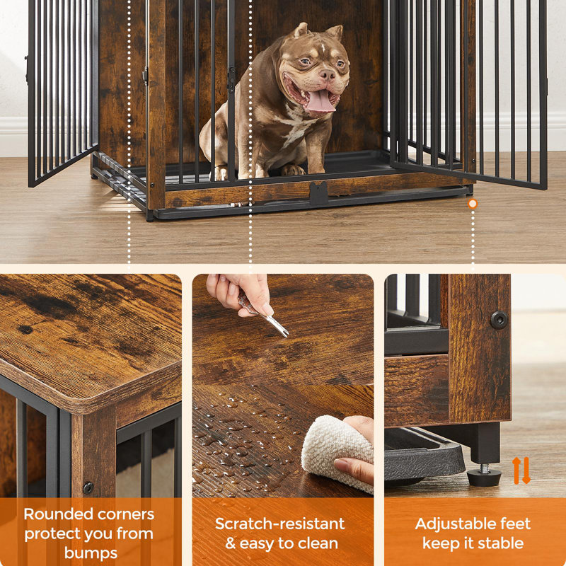 Caisse pour animaux Lofland, Brun rustique, H 27,6 po x l 38,6 po x P 25,6 po