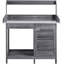 Garden Wood Potting Bench 100% Fir Wood-81833144