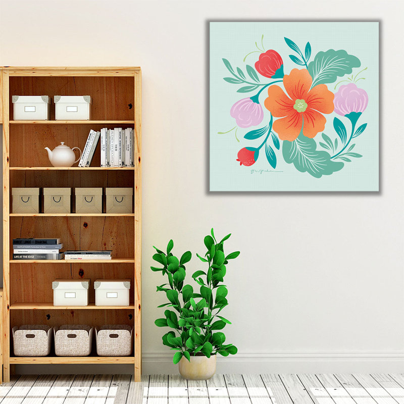 «Market Flowers II», reproduction d'art sur toile, H 12 po x l 12 po