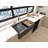 MEJE 33"x20" Black Farmhouse Workstation Kitchen Sink, Cearmic Single Bowl,  Matte Black Color
