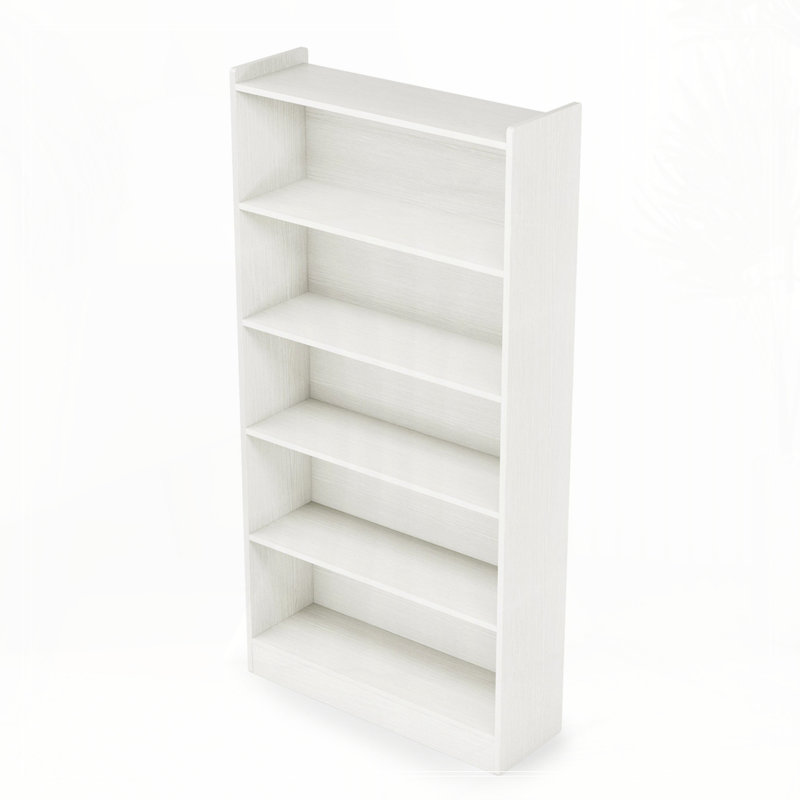Bibliothèque moderne à 6 niveaux avec rangement pour salon, bureau, chambre à coucher, White