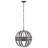 Gray Galvanized Metal 4-Light Chandelier