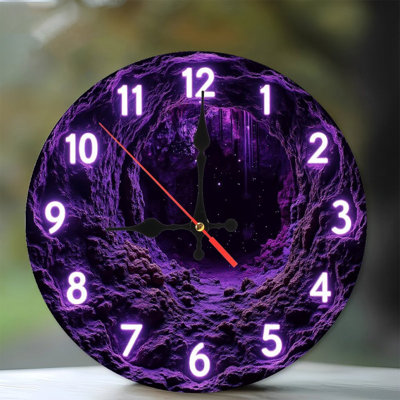 Horloge murale mauve