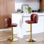 Tabourets de bar pivotants à hauteur réglable, tabourets de bar rembourrés en polyuréthane moderne avec dossier complet capitonné-125536118