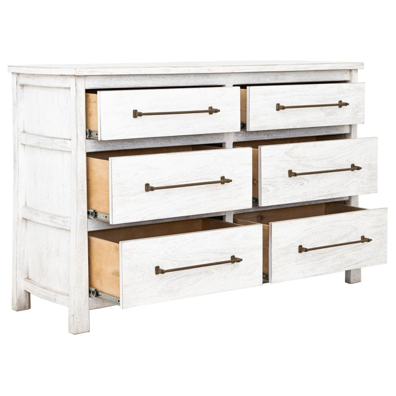 Commode 6 tiroirs White Roots