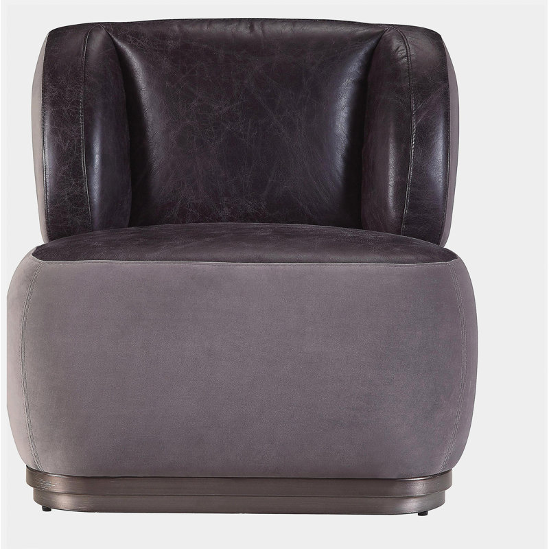 Fauteuil d'appoint antique ardoise et gris