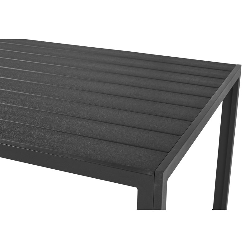 Kirisa Rectangular 5 - Piece 4 - Person 150Cm L Outdoor Table Set, Black