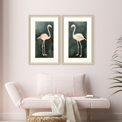 Forest Flamingo Framed Art