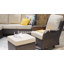 Ensemble de conversation en osier / rotin pour 7 personnes avec coussins-112867668