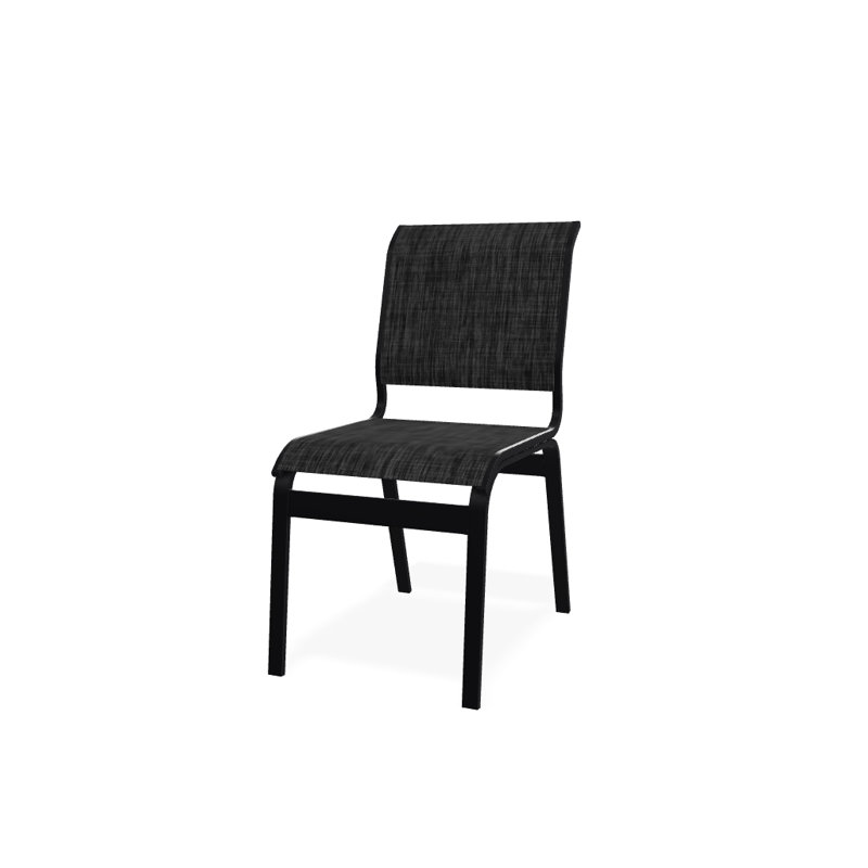 Chaise d'appoint de salle à manger Hiraku, Noir texturé, Ombre Augustine
