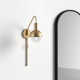 Luke Single Light Steel Dimmable Plug-in Armed Sconce