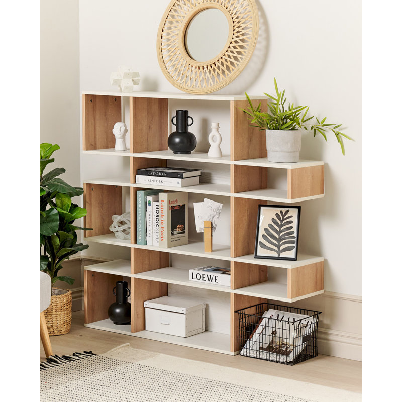 Durhamville 120cm H x 90cm W Geometric Bookcase