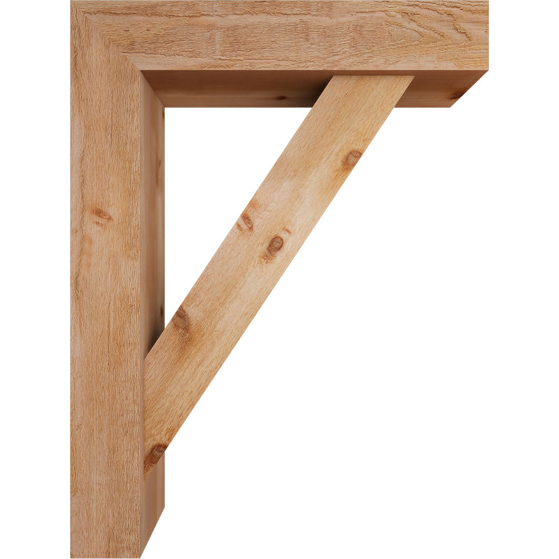 Support de bloc traditionnel avec entretoise décalée, 48 po x 36 po, Cèdre rouge occidental de l 8 po (scié brut)