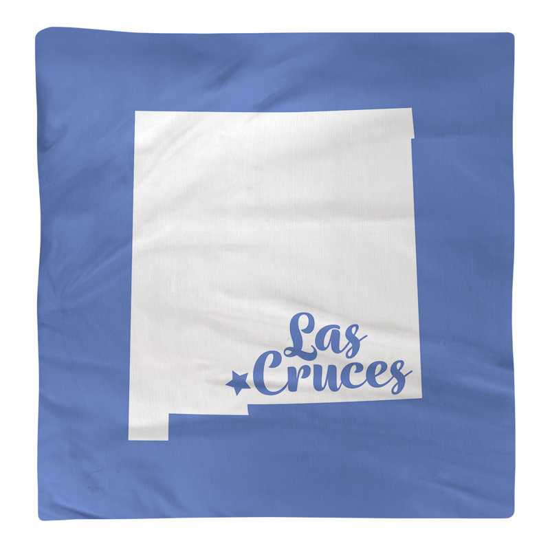 Cotton, Polyester Cities & Maps Square Napkin, Blue, 10" W x 10" D, Polyester