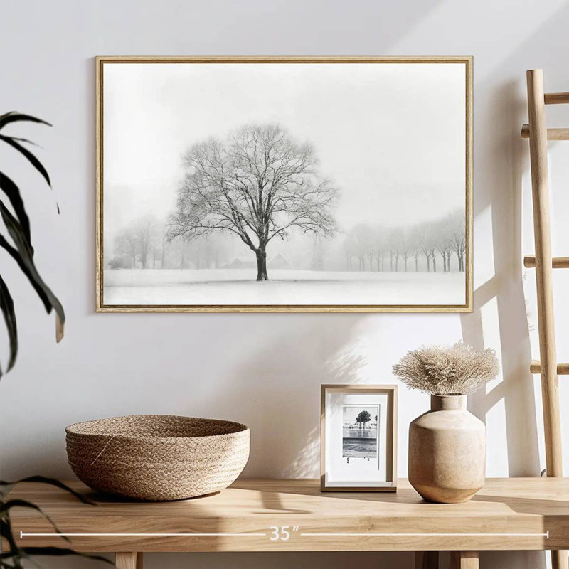 Debout seul, Cadre flottant en bois naturel, 25 po x 17 po