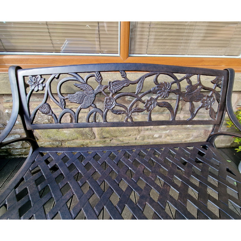 Greta Powder Coated Aluminum Outdoor Bench