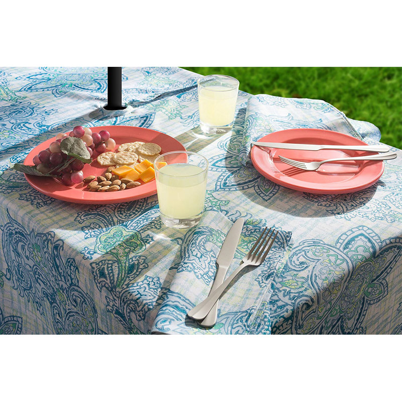 Avleen Paisley Round Tablecloth, 60" L x 60" W
