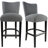 Upholstered Counter Stool with Solid Wood Frame-22857584