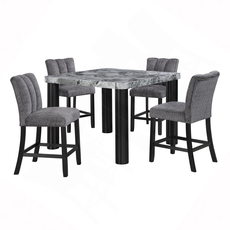 Faux Marble Dining Table with Legs