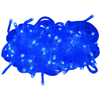  Indoor/Outdoor 100 LED String Lights with Flexible Clear Wire – 33ft, Waterproof, Energy Efficient, Plug-In, Holiday & Party Decoration Lighting