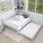 White Full Size Wood Daybed With Trundle And Fence Guardrails