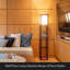 Lampe sur pied d'angle moderne en bois avec tablettes, ampoule DEL, compatible avec les maisons intelligentes-1955210228