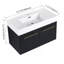 Meuble-lavabo mural 36 po avec lavabo, lavabo en résine à rebords épais, ensemble KD-44009890