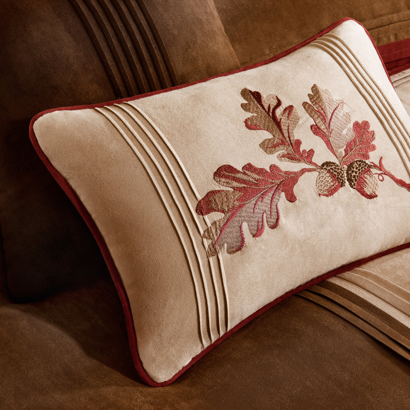 Ensemble d'édredon pour grand lit 7 pièces Jackson, Rouge, Édredon grand + 1 jupe de lit + 2 taies décorati