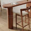 Bureau en bois massif cerisier couleur demi-cercle-78829643