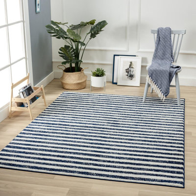 Tapis bleu marine / blanc Blanford