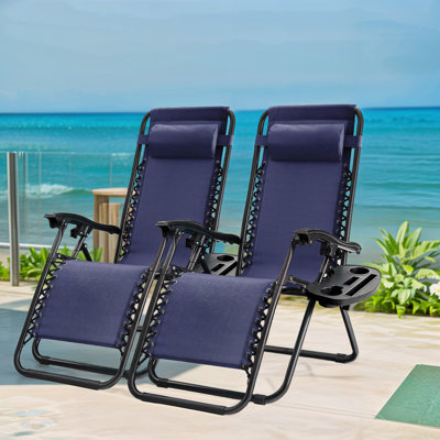 Anais Reclining Folding Zero Gravity Chair (Set of 2)