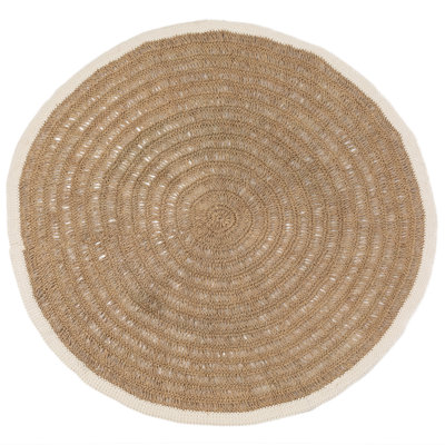 Round Ched Hand Woven Area Rug
