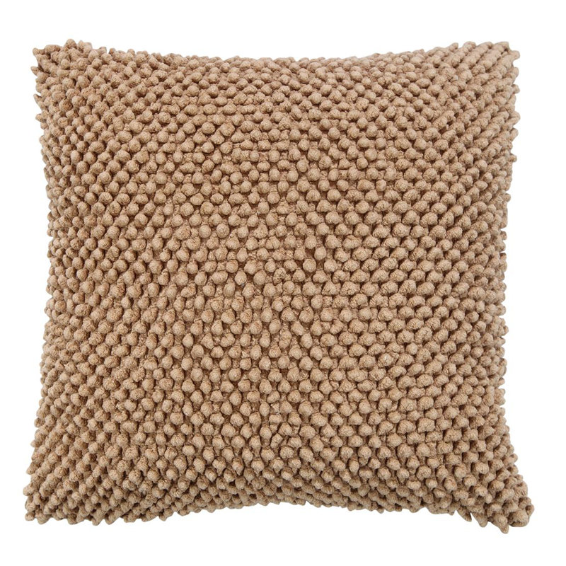 Cotton Throw Pillow, Beige