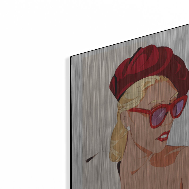 "Ruby Beret" par TM Borenstein, H 24 po x l 16 po