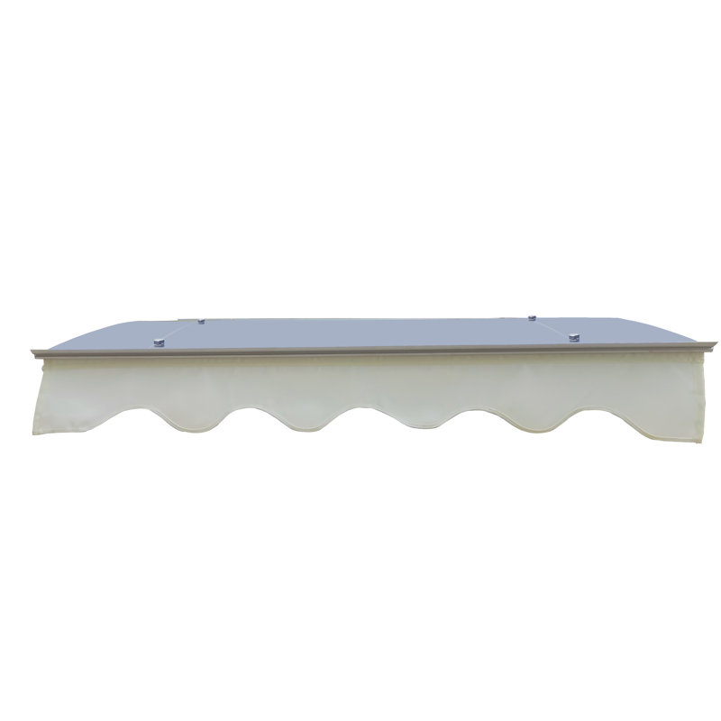 Auvent de porte carré carré en polycarbonate épais de 0,137 po à fixation murale 47 po x 34 po
