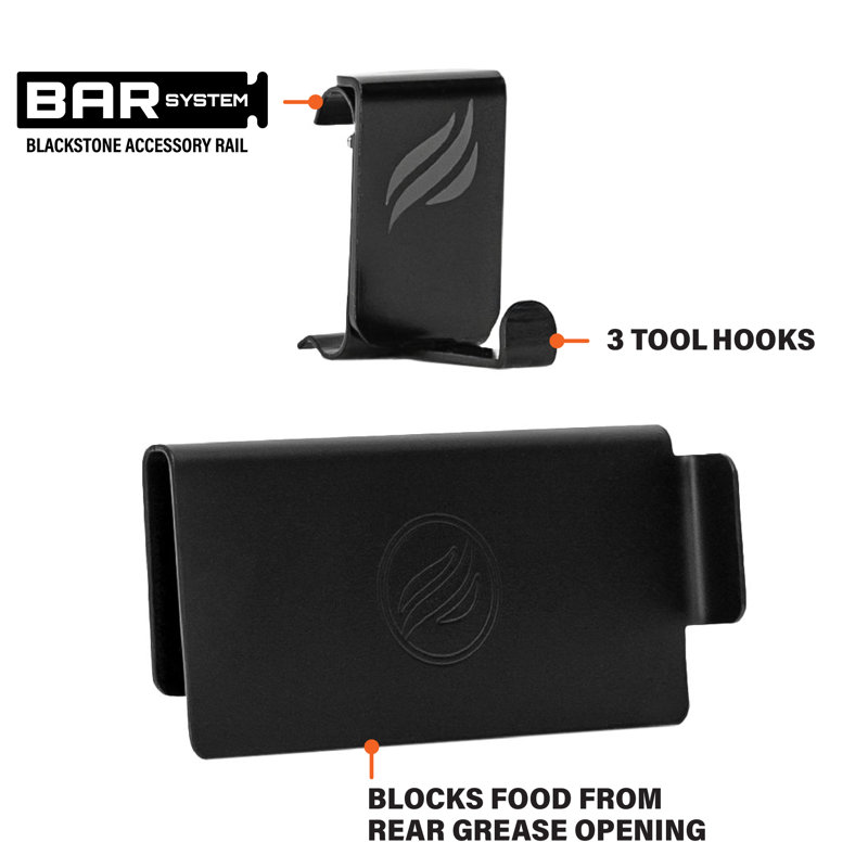 Blackstone Side Shelf Rail Accessory with Tool Hooks