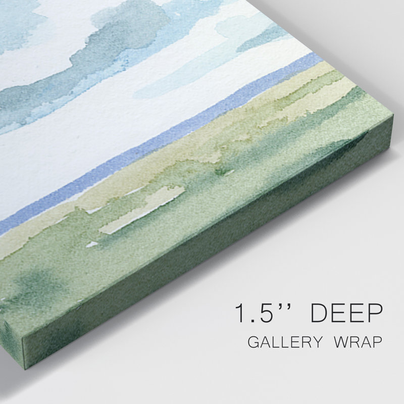 37_Open Sky Study I - Toile tendue avec châssis de qualité supérieure - prête à être accrochée, H 12 po x l 24 po x P 1 po