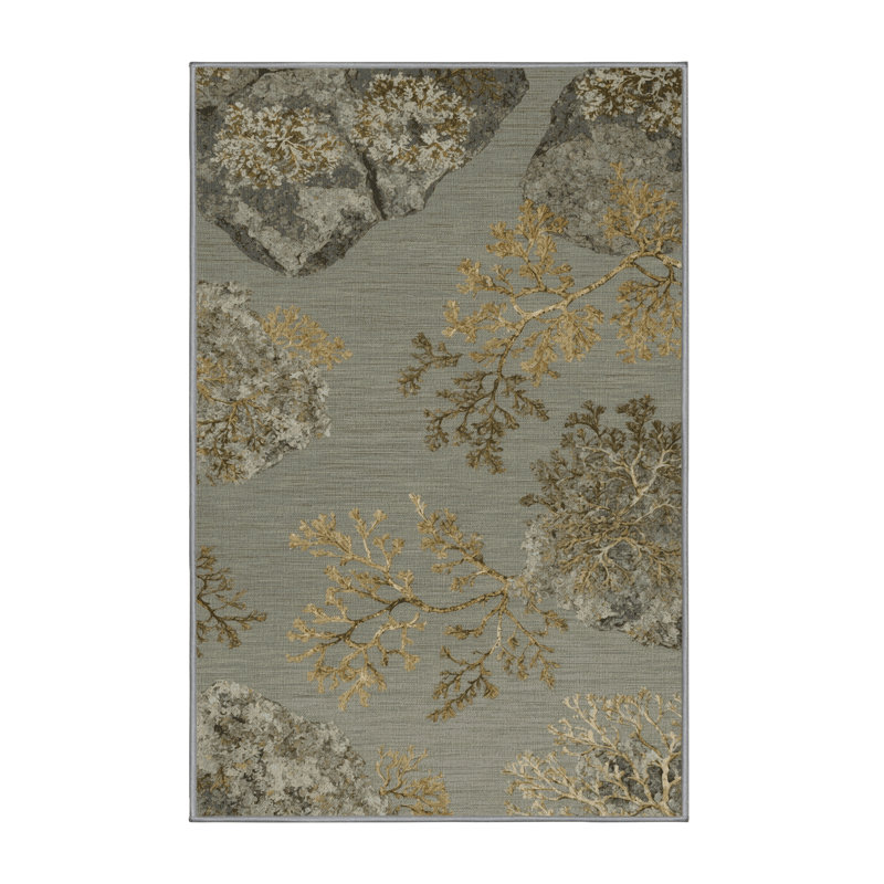 Tapis brun lavable à la machine, Rectangle 5 pi x 7 pi