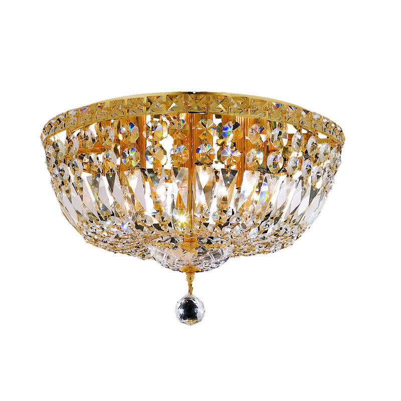 Stinnett Flush Mount, Gold, Chrome / Royal Cut