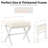 Rud Foldable Foot Stool with Soft Cushion and X Bamboo Legs, Thickened Foam Cushion Stool-893351888