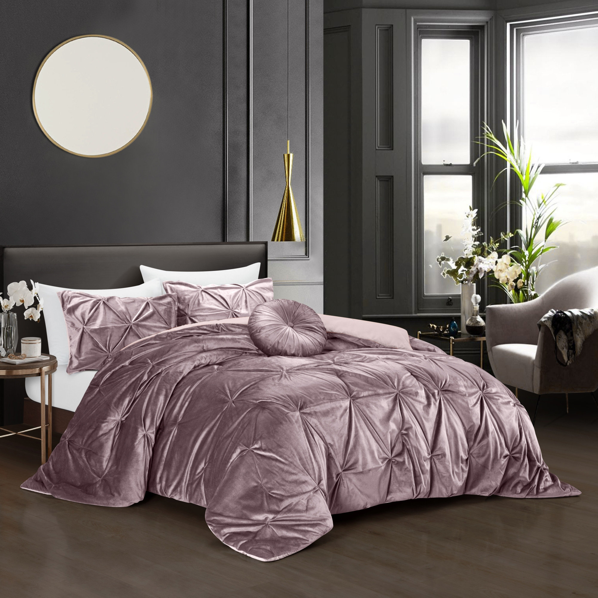 Hokku Designs Blush Polyester 130 Thread Count Washable Down Comforter ...