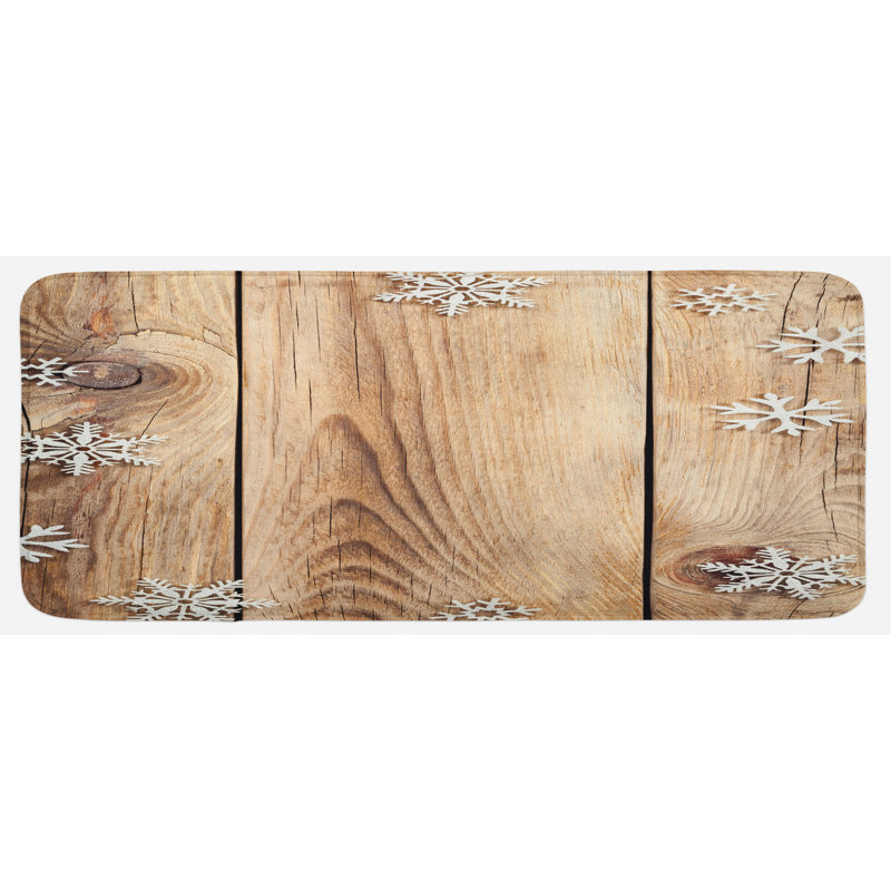 Tapis de cuisine blanc pâle brun pâle rustique en bois planches texture