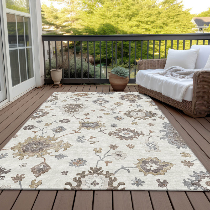  Malchow Non-Slip Indoor Outdoor Door Mat, Rectangle 2'6" x 3'10"